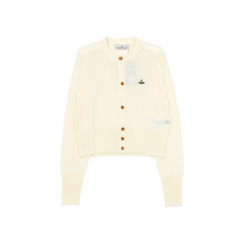 Vivienne Westwood BEA Embroidered Logo Cropped Cardigan 1803002U Y001A A408