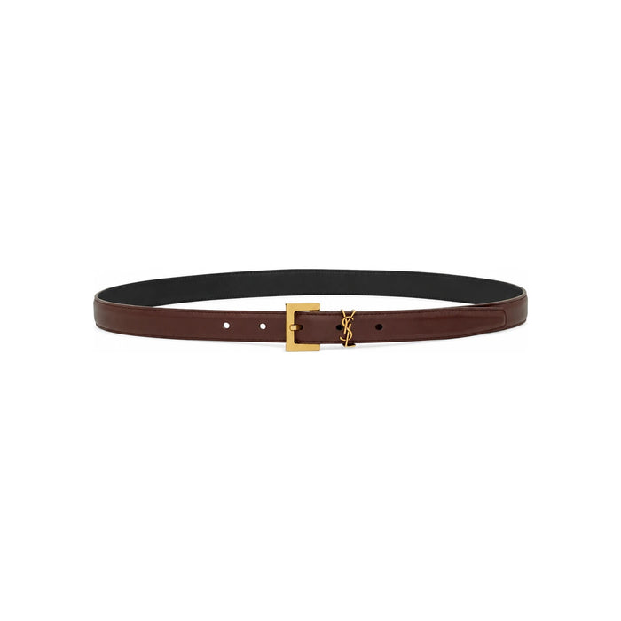 Saint Laurent Cassandra Smooth Leather Belt for Women