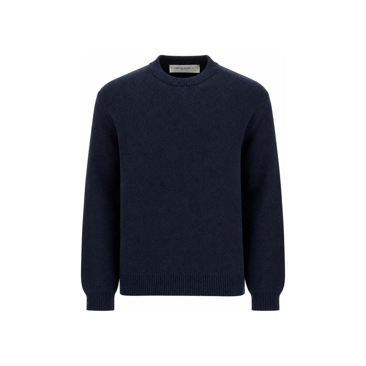 GOLDEN GOOSE Back Logo Cotton Crewneck Sweater