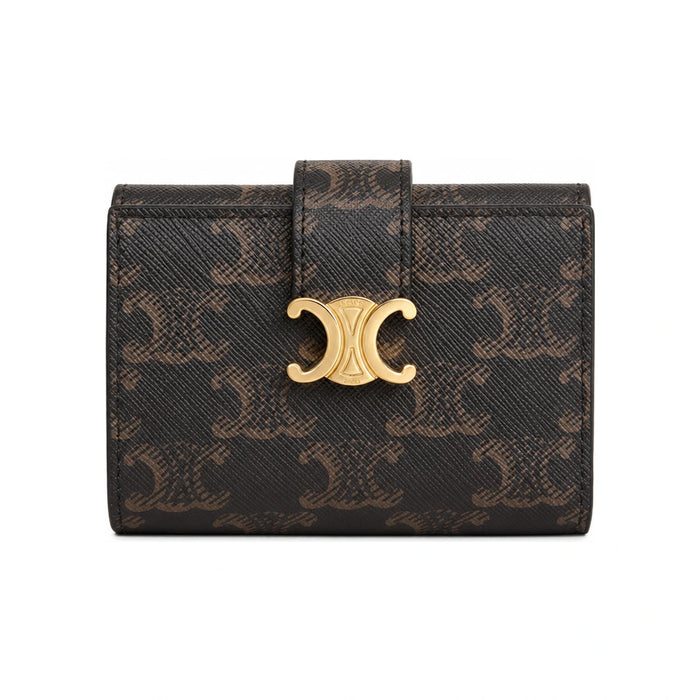 CELINE Triomphe Canvas Avignon Small Wallet 10M962CQH 04LU