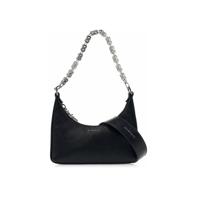 GIVENCHY Moon Cutout Mini Leather Crossbody Bag Black