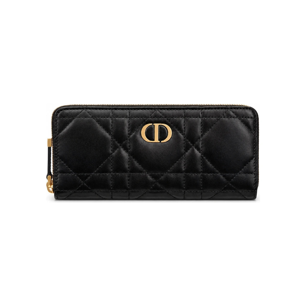 DIOR Miss Caro Voyageur Slim Long Wallet Black Leather S5208UHAG M900