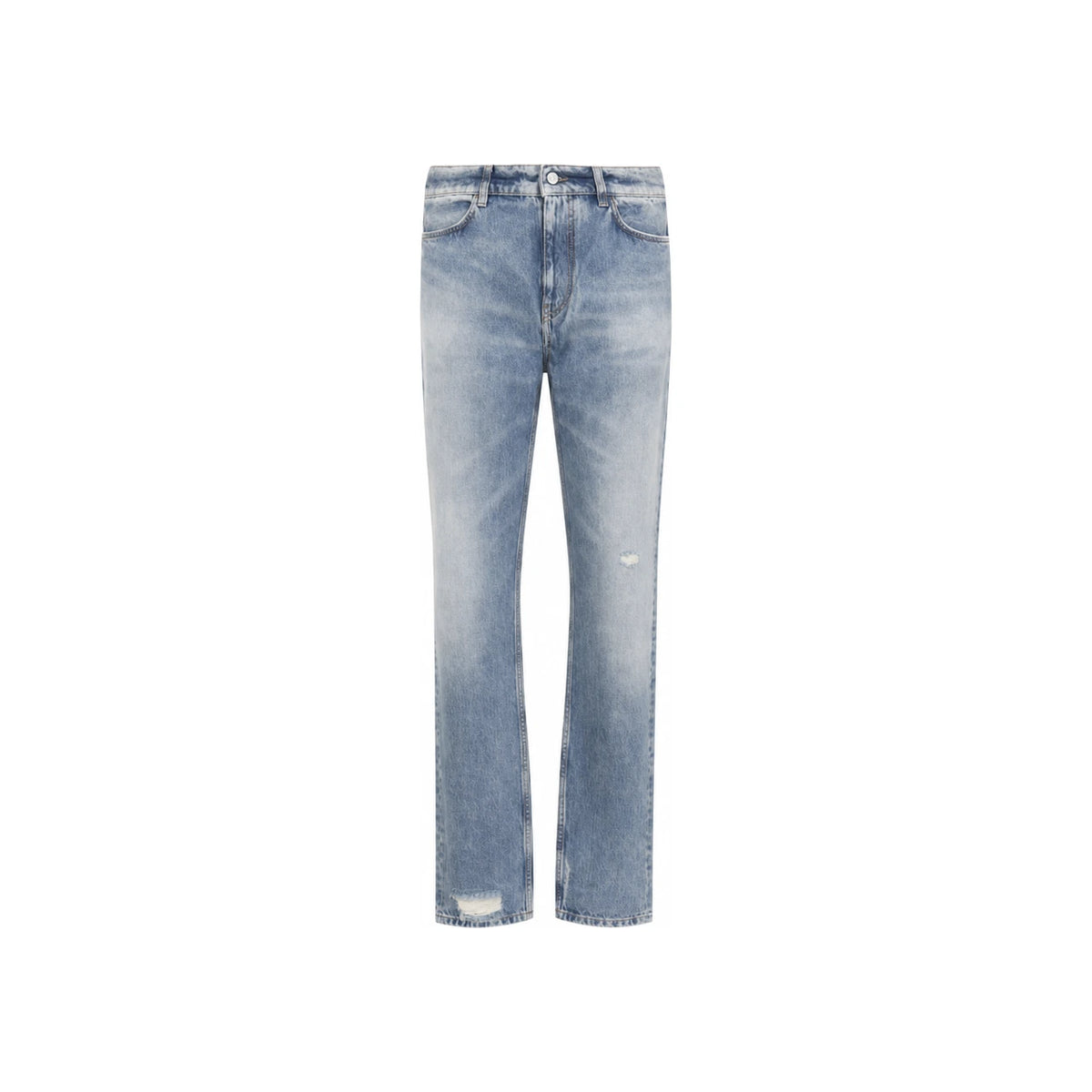 GIVENCHY Washed Straight-Leg Embroidered Logo Denim Pants Men BM51HB5YB6 426