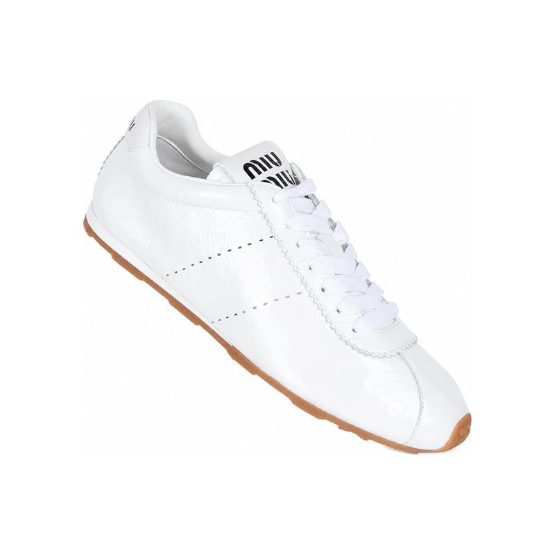 Miu Miu Plume Nappa Leather Low Top Sneakers 5E114E 6OR F0009