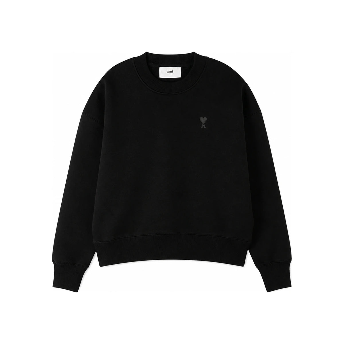 AMI Loose Fit Fleece Sweatshirt Men Black