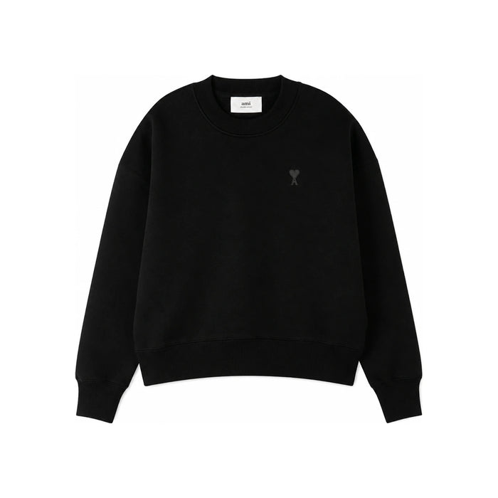AMI Loose Fit Fleece Sweatshirt Men Black