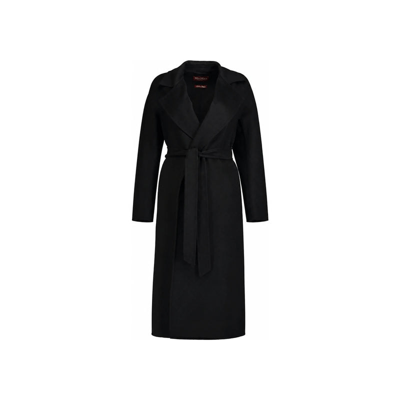 Max Mara CLES Belted Wool Coat Black