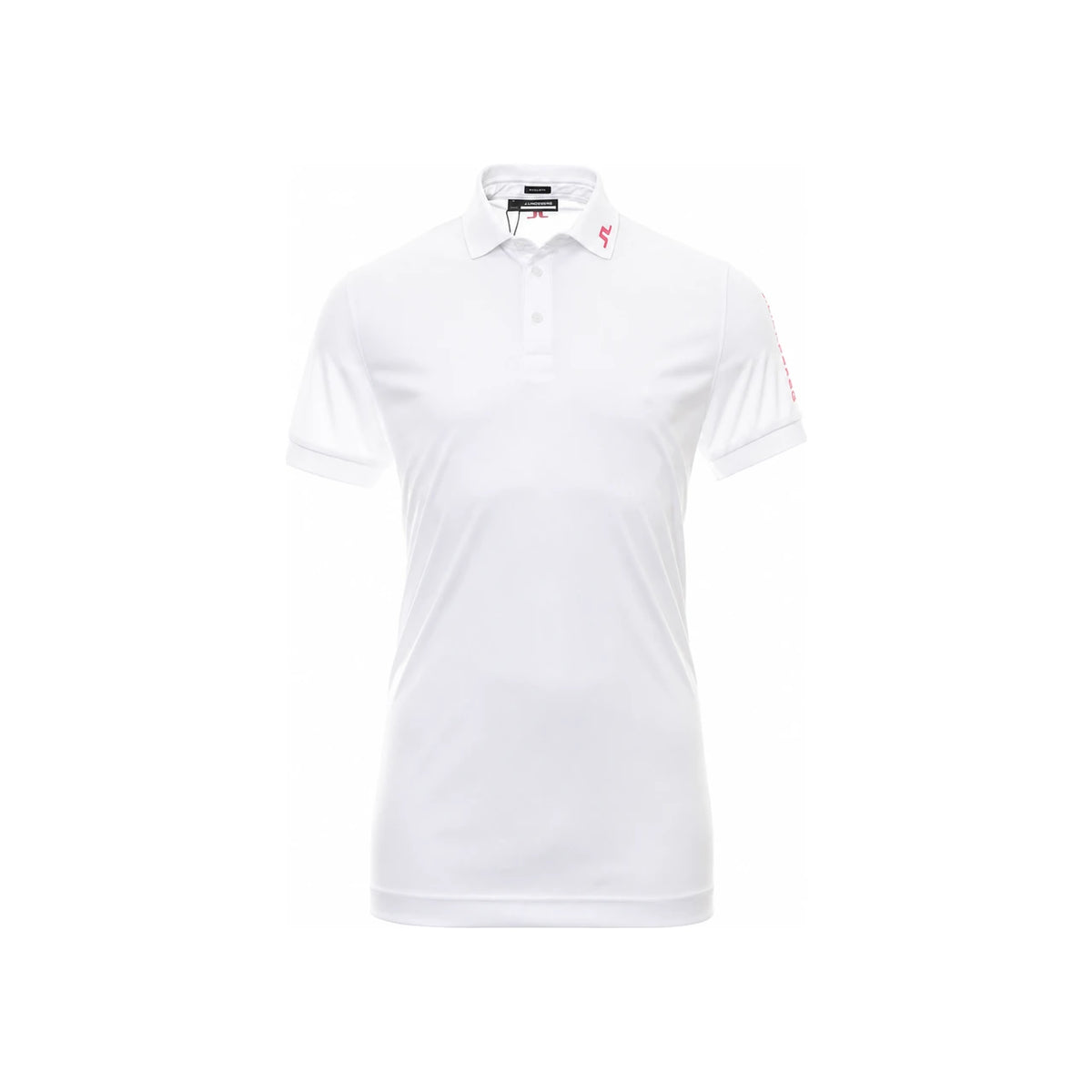 J LINDEBERG Tour Tech Logo Polo Shirt White Men’s