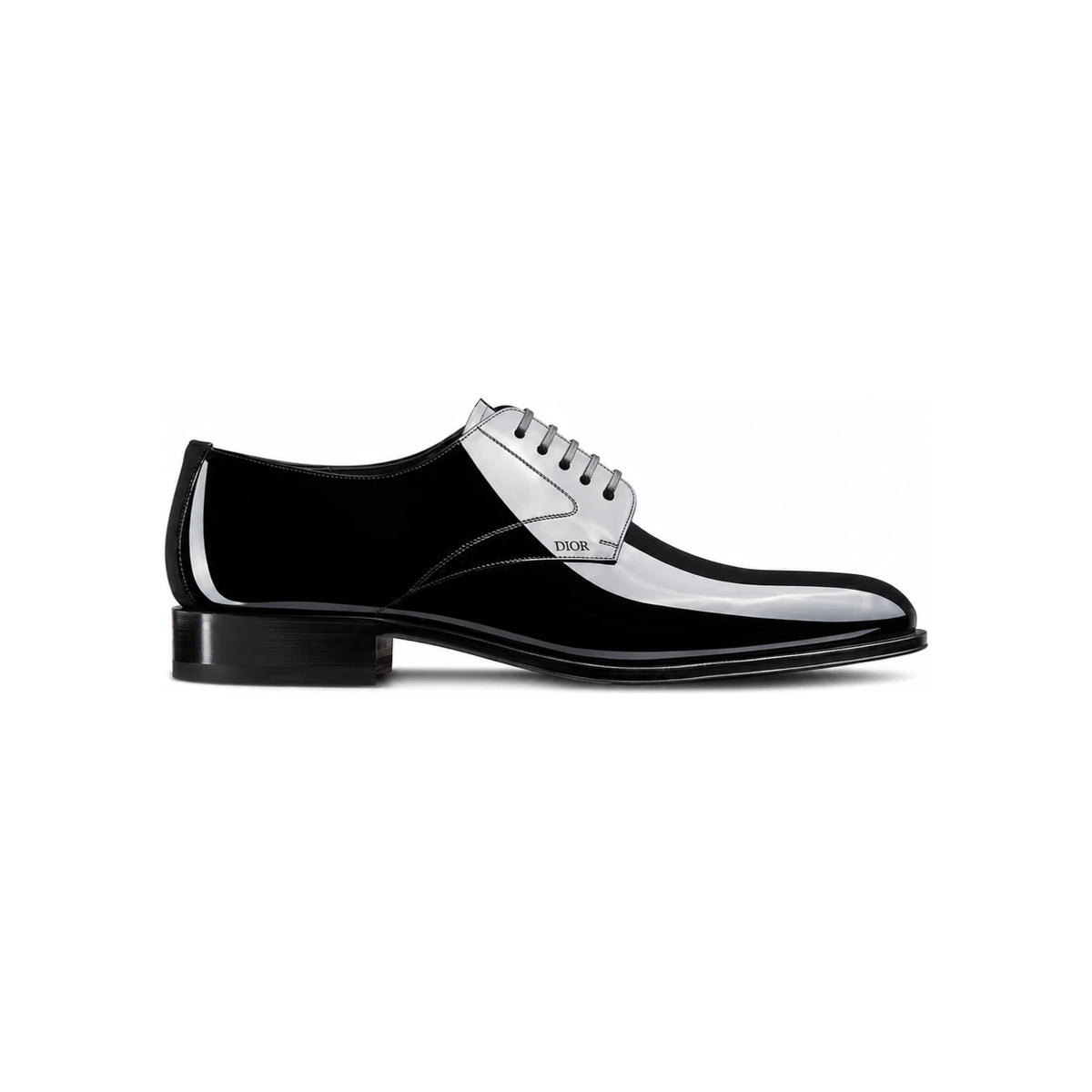 DIOR Black Patent Calfskin Timeless Derby Shoes Loafers