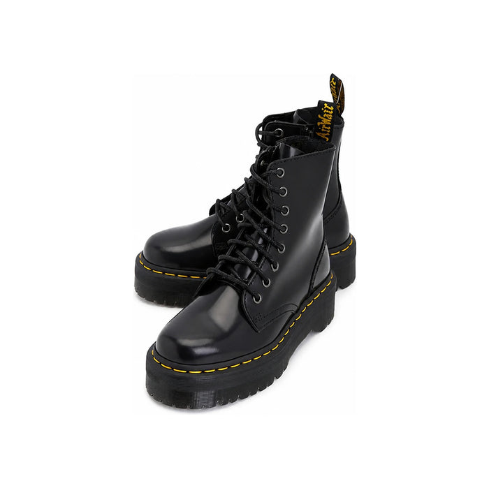 Dr.Martens Jadon Black Leather Platform Lace-Up Combat Boots Unisex
