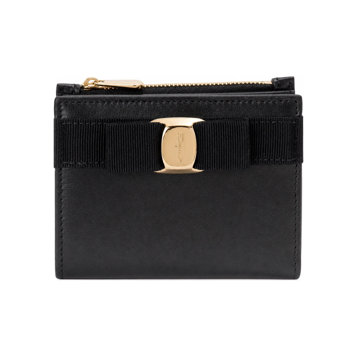 Ferragamo Vara Leather Compact Wallet for Women