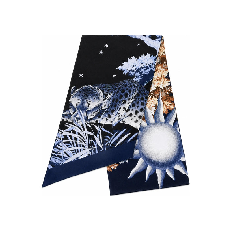 Ferragamo Day & Night Print Silk Scarf for Women 32 0913 0775499