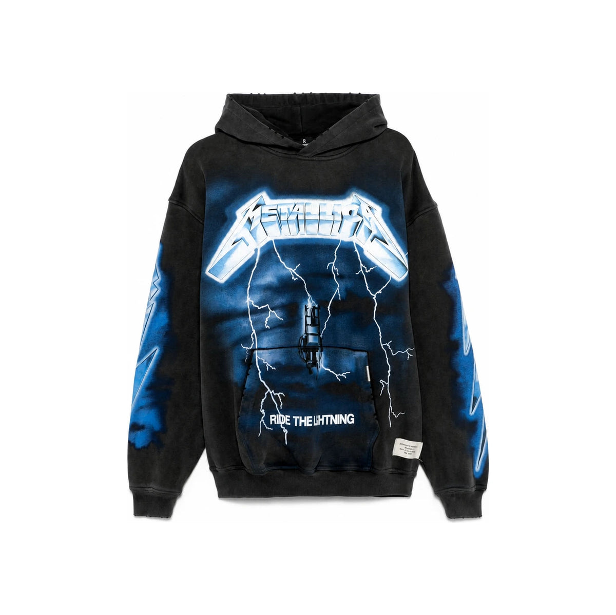 REPRESENT Vintage Gray Metallica Ride the Lightning Hoodie MLM4372 020