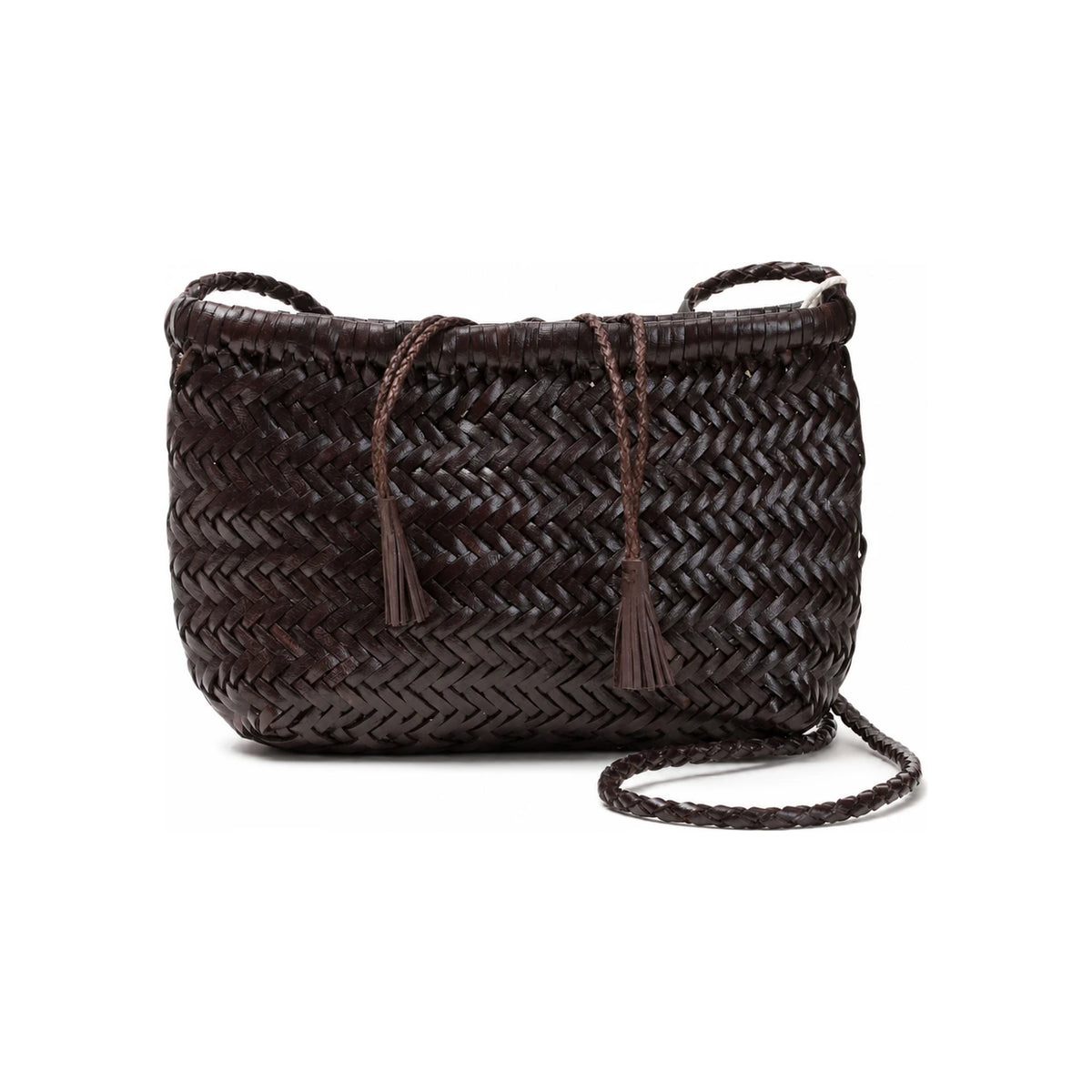 Dragon Diffusion Dark Brown Leather Shoulder Crossbody Bag