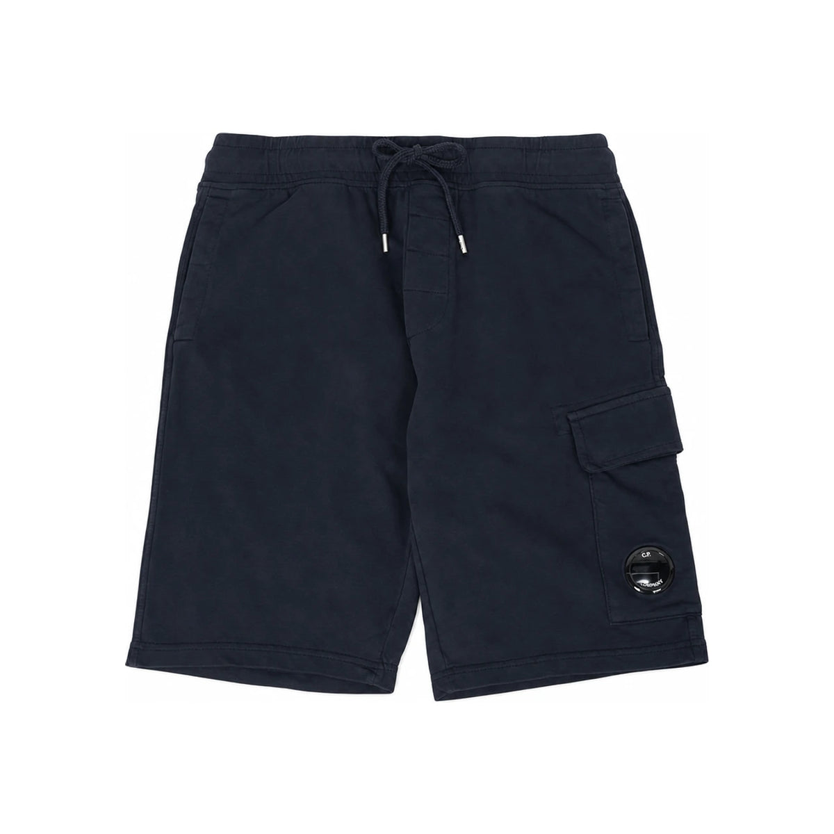 CP Company Light Fleece Cargo Lens Shorts Navy