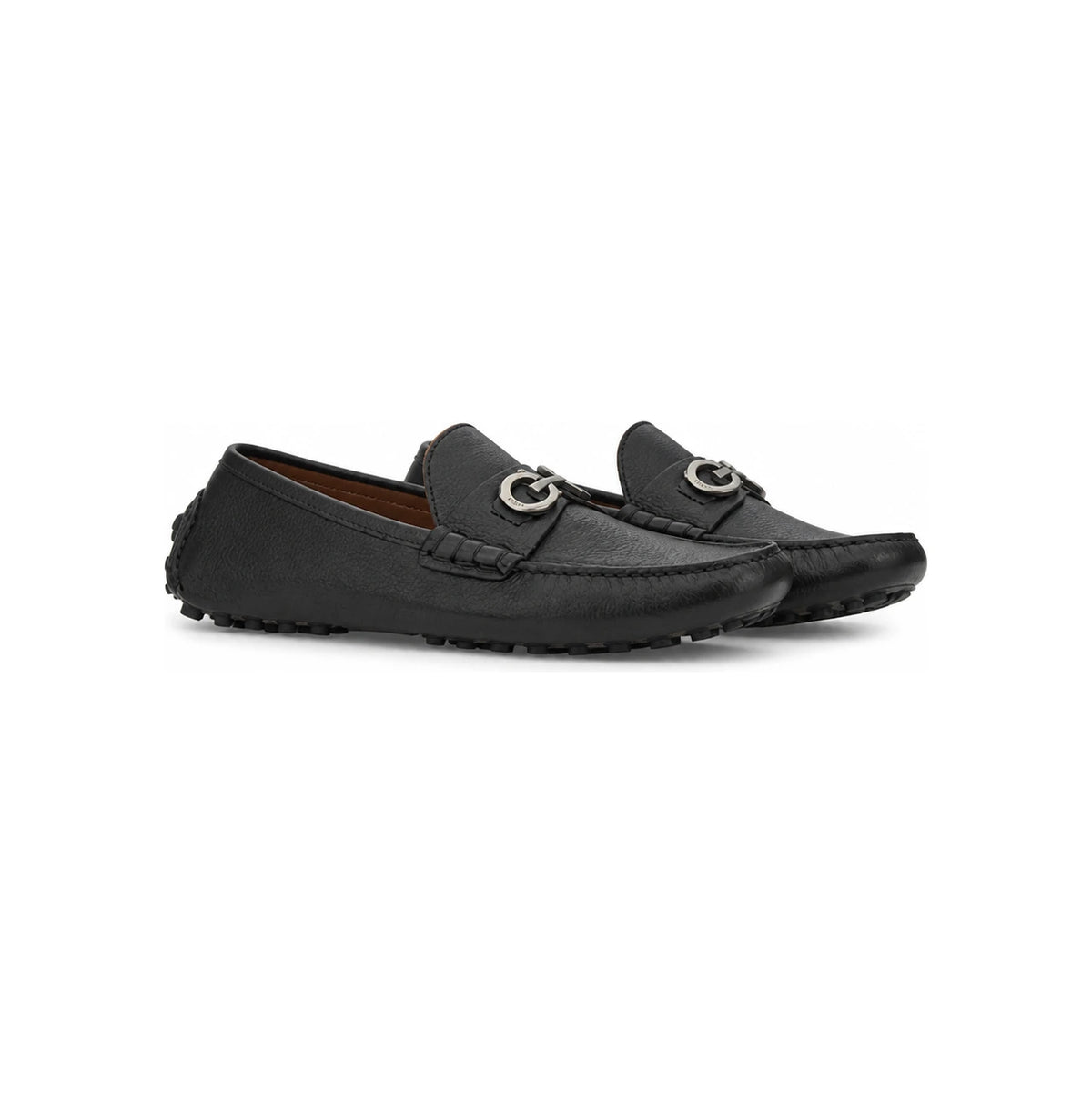 Ferragamo Men’s Driving Loafers Leather Dress Shoes