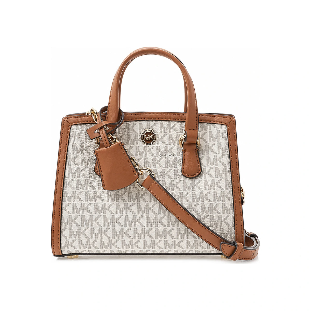 Michael Kors Coated Canvas Chantal Tote Bag Cream