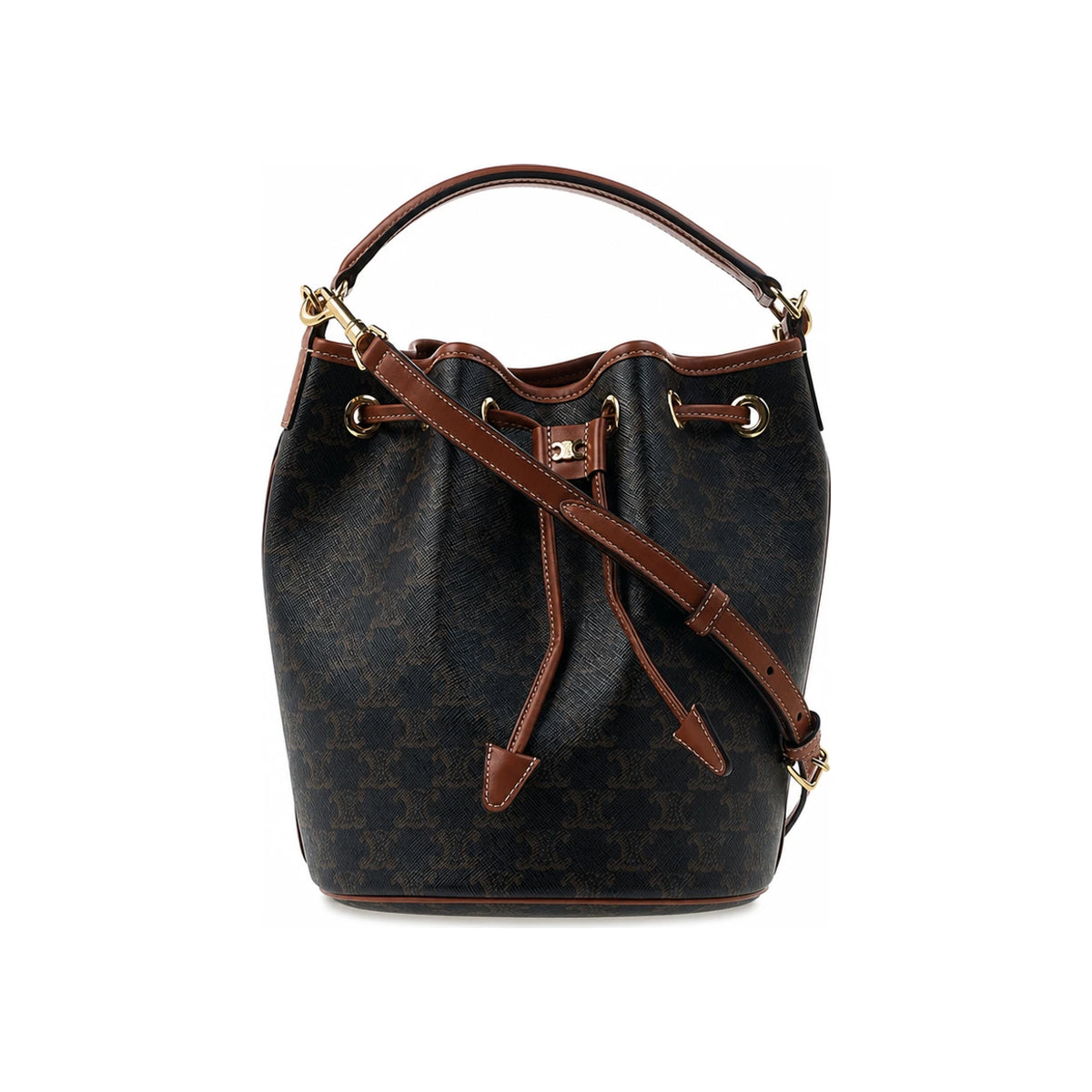 CELINE Triomphe Canvas Calfskin Clara Tote Bag