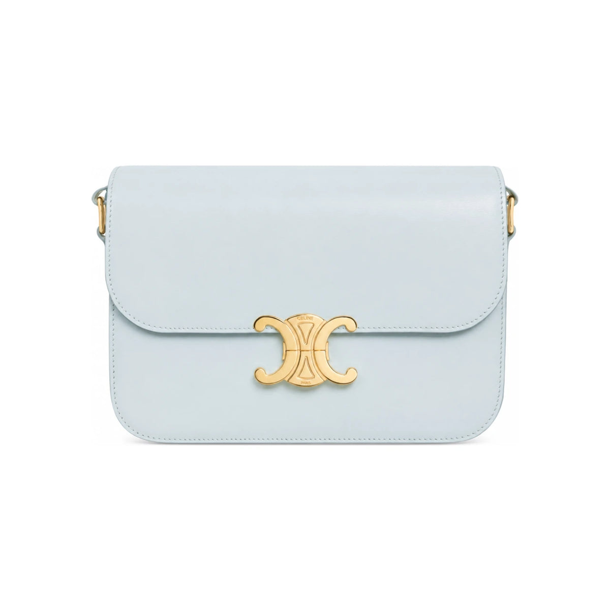 CELINE Triomphe Shiny Classic Leather Crossbody Tote Bag