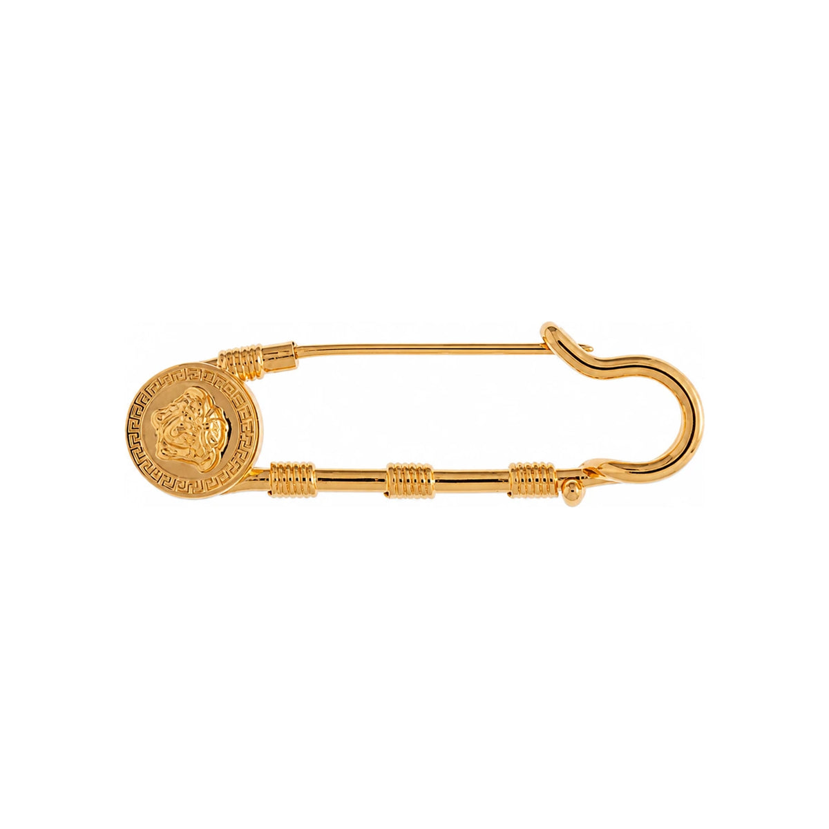 Versace Gold Medusa Safety Pin Brooch DG6H149 DJMT