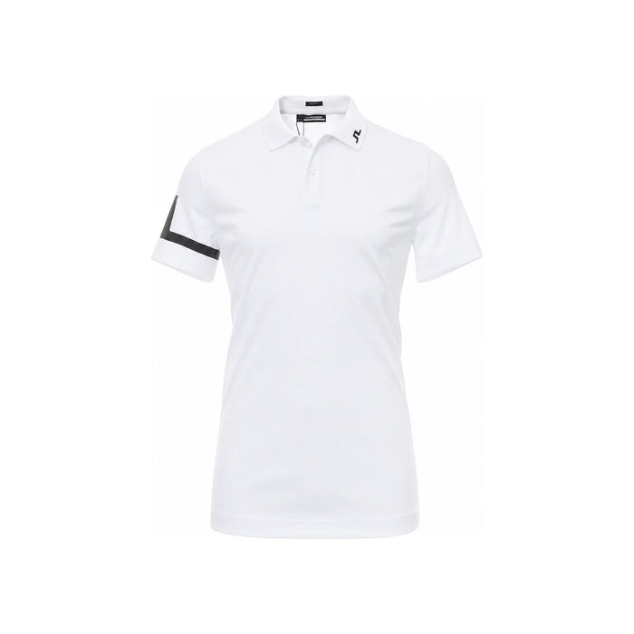 J LINDEBERG Heath Logo Embroidered Polo Shirt Men’s White