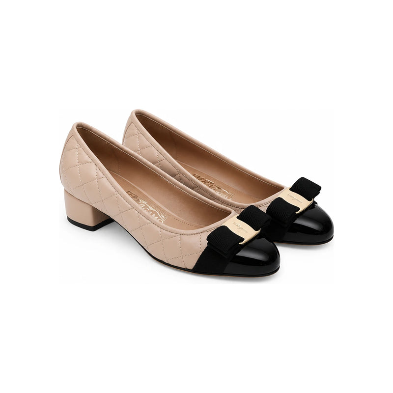 Ferragamo Beige Leather Pumps Heels