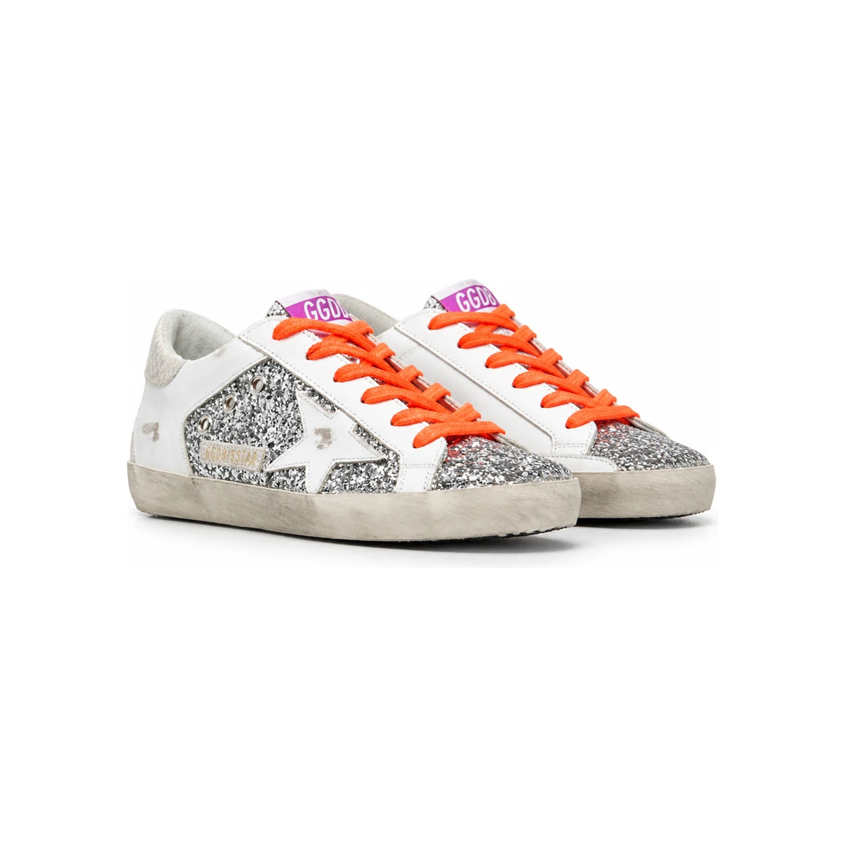GOLDEN GOOSE Superstar Silver Glitter Women's Low-Top Sne GWF00104 F001630 70148