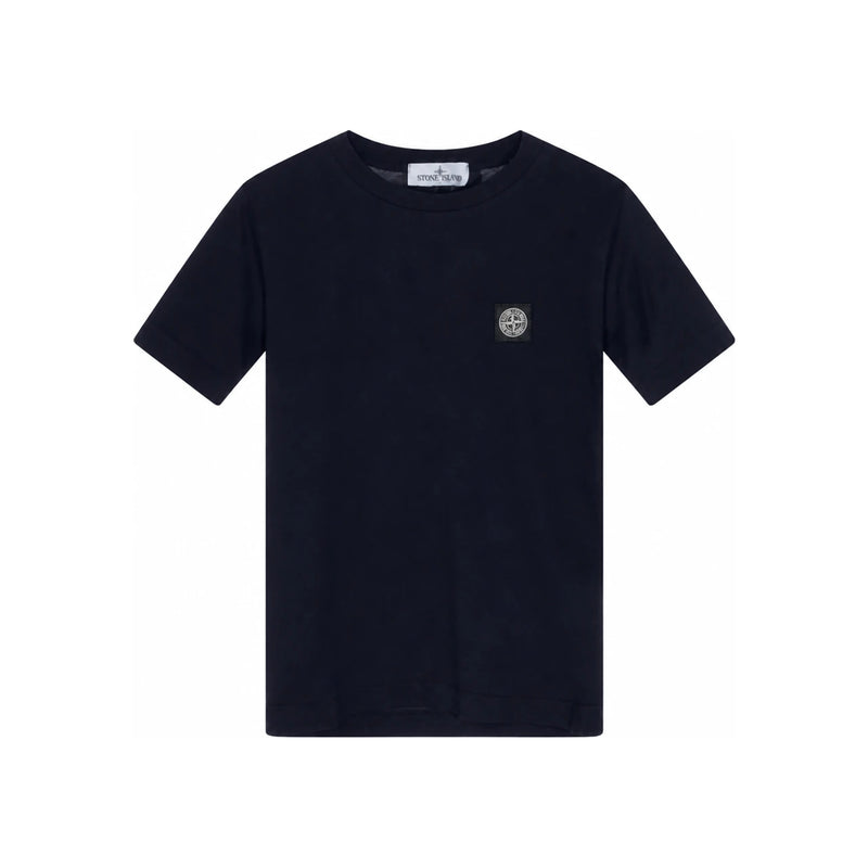 STONE ISLAND Kids Women Logo Patch Short Sleeve T-Shirt Navy