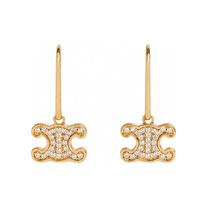 CELINE Triomphe Women’s Gold-Tone Earrings