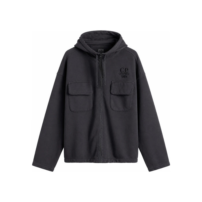 CP Company Brushed Emerized Diagonal Fleece Hoodie for Men