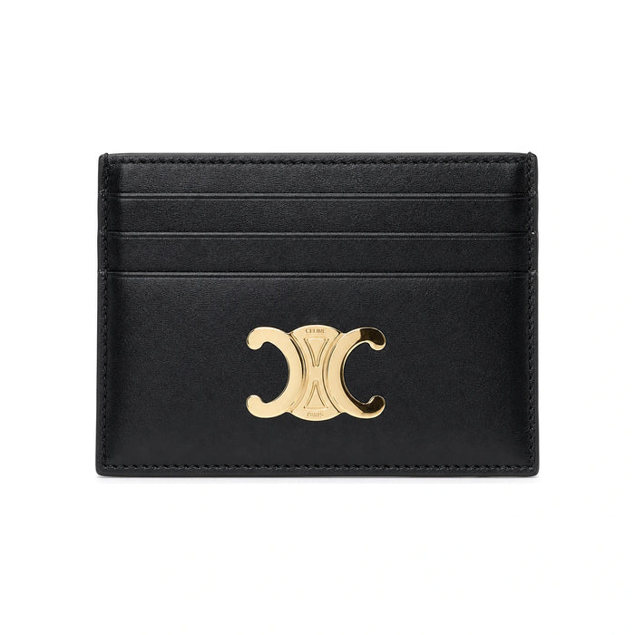 CELINE Triomphe Leather Card Holder 10L833DPV