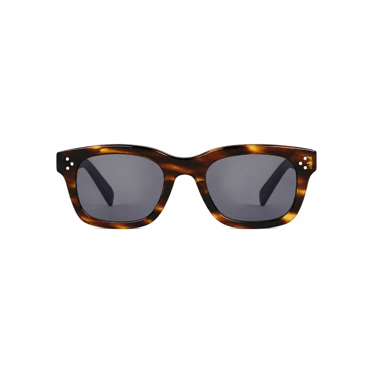 CELINE Black Frame Acetate Stripe Havana Sunglasses 4S232CPLB 19SH