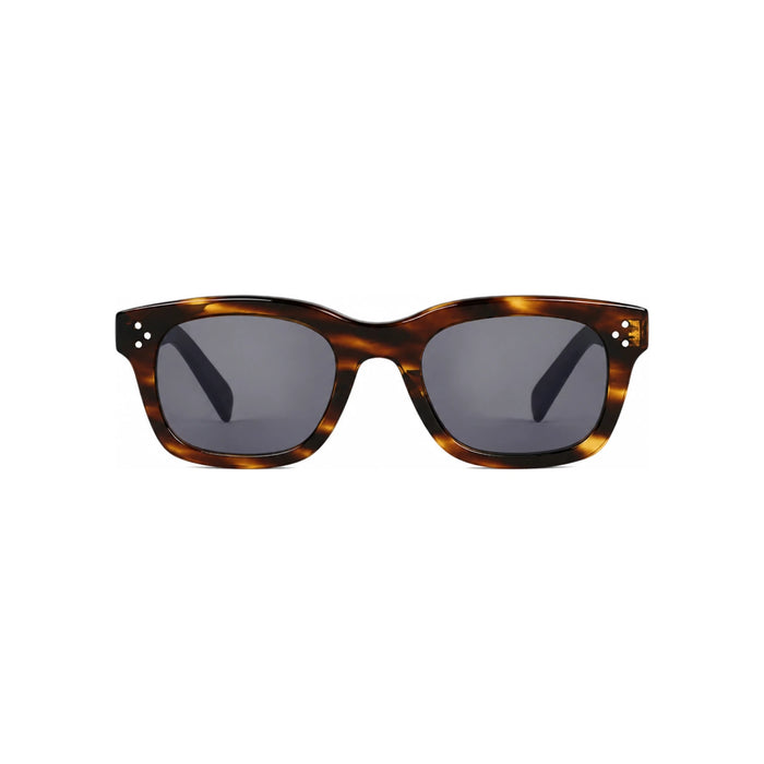CELINE Black Frame Acetate Stripe Havana Sunglasses 4S232CPLB 19SH