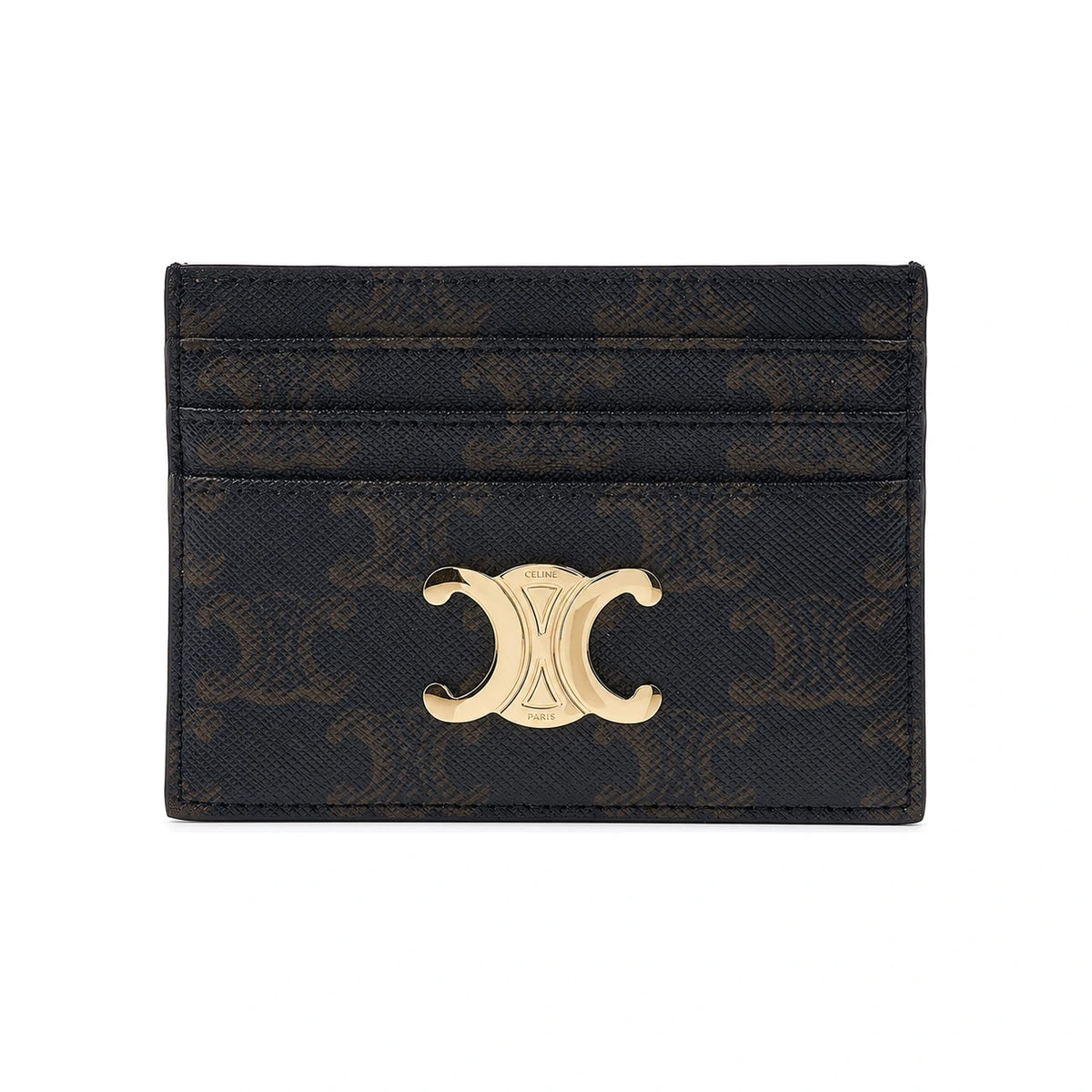 CELINE Triomphe Leather Card Holder 10L832CQH