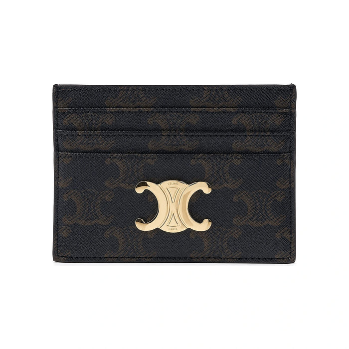 CELINE Triomphe Leather Card Holder 10L832CQH
