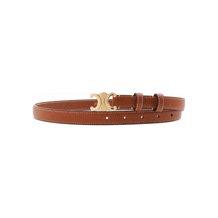 CELINE Metal Triomphe Natural Calfskin Belt