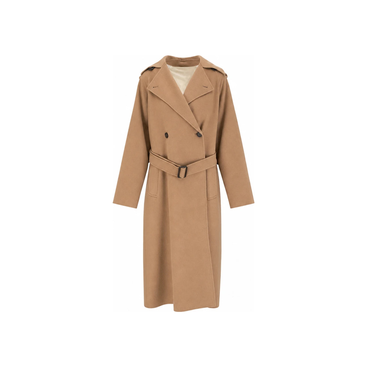 Max Mara Cobalto Belted Wool Coat Camel 2350110137 058