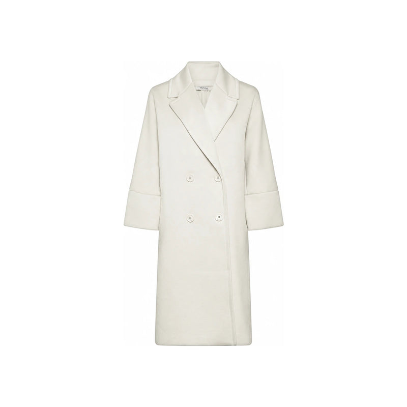 Max Mara ZURCA Neoprene Coat Ecru 2399010131 001