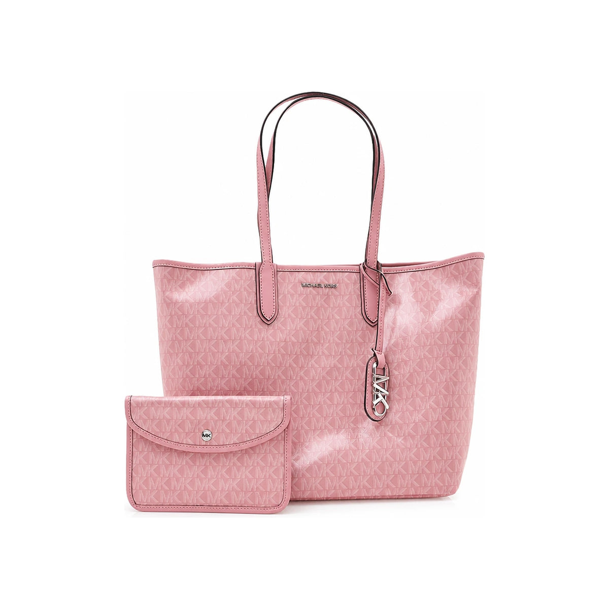 Michael Kors Eliza Large Tote Bag Pink Womens Leather Tote