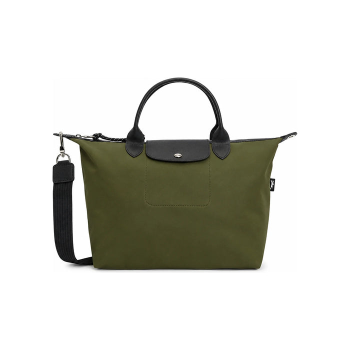 Longchamp Le Pliage Energy Tote Bag Navy Nylon Leather Trim