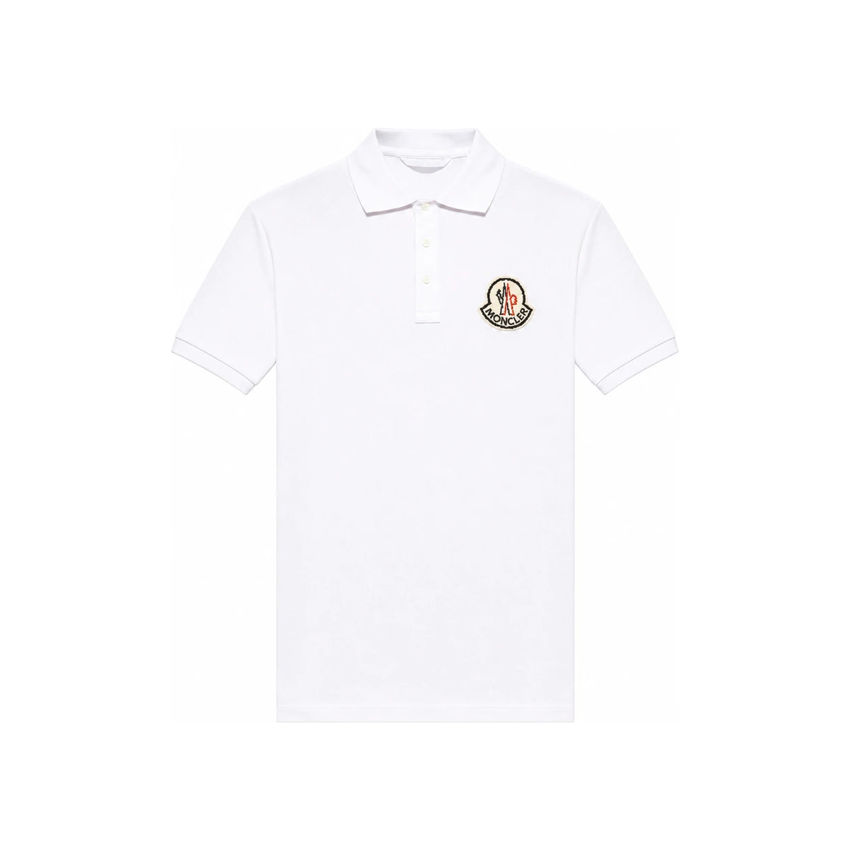 Moncler Big Logo Short Sleeve Polo T-Shirt White 8A00005 89A16 00A