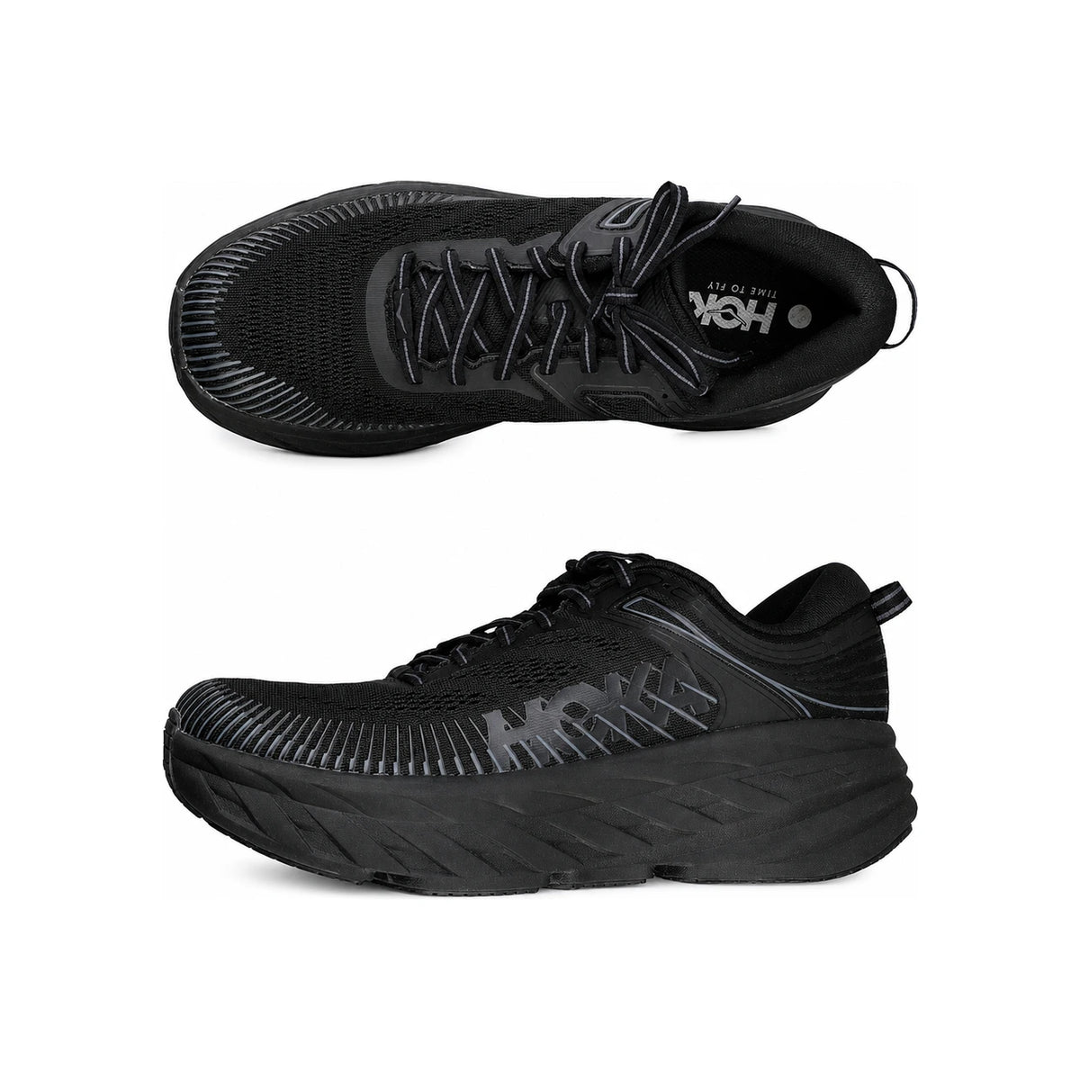 HOKA Bondi 7 Men’s Running Shoes Low-Top Black
