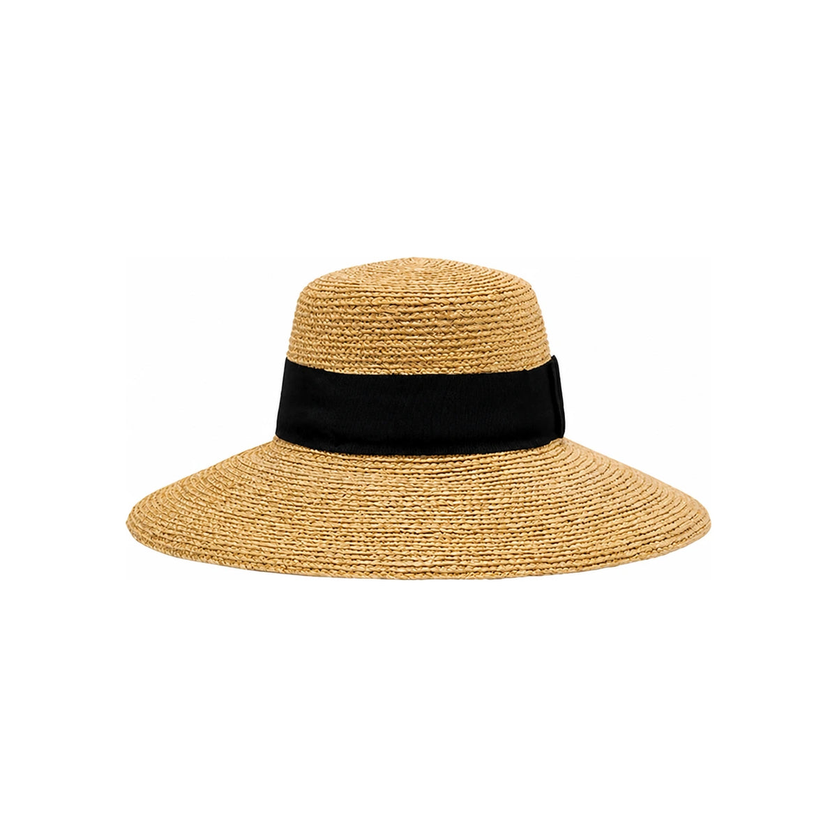 HELEN KAMINSKI Natural Black Straw Boater Bucket Hat Women HAT51545 NTBK
