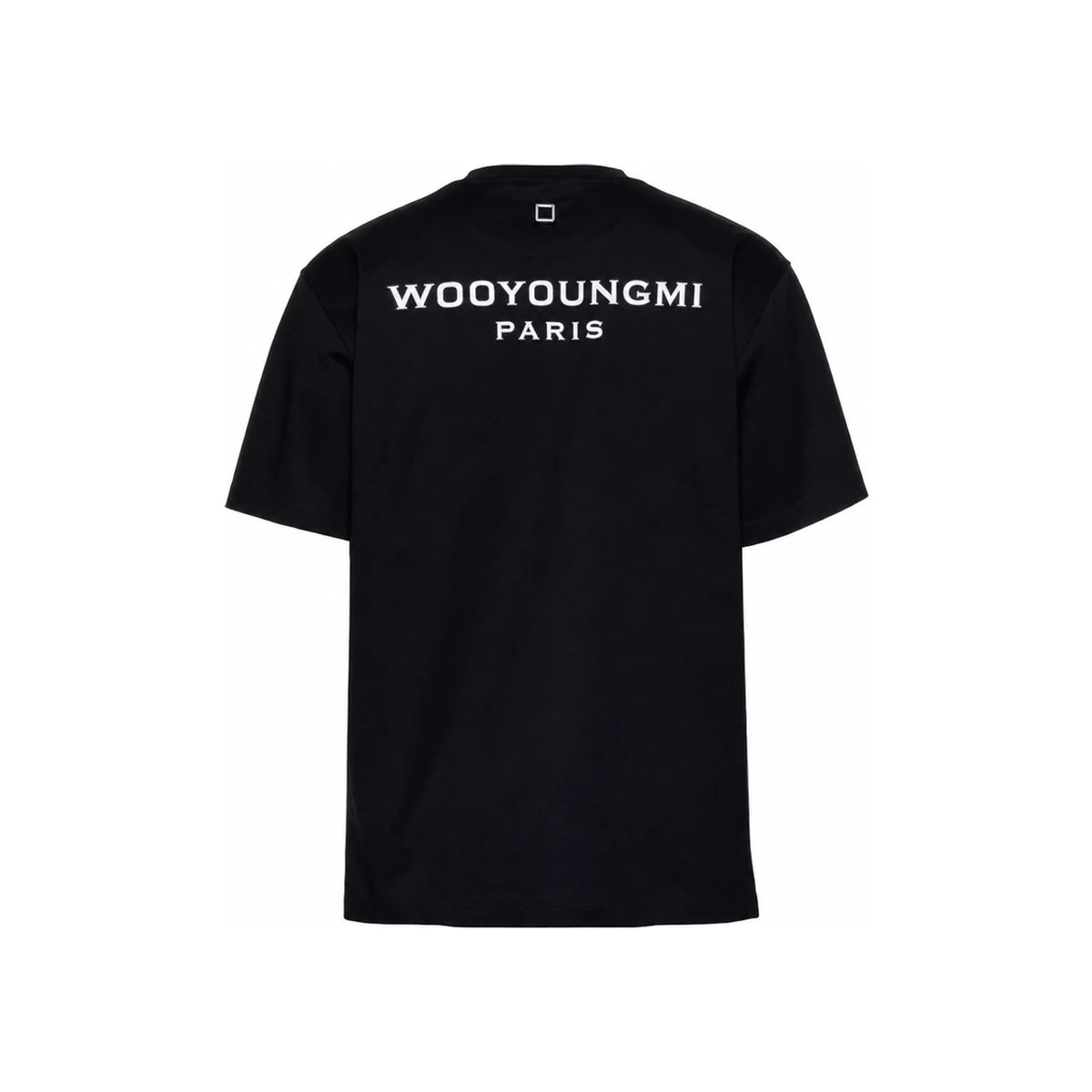 WOOYOUNGMI Black Cotton Back Logo Short Sleeve T-Shirt