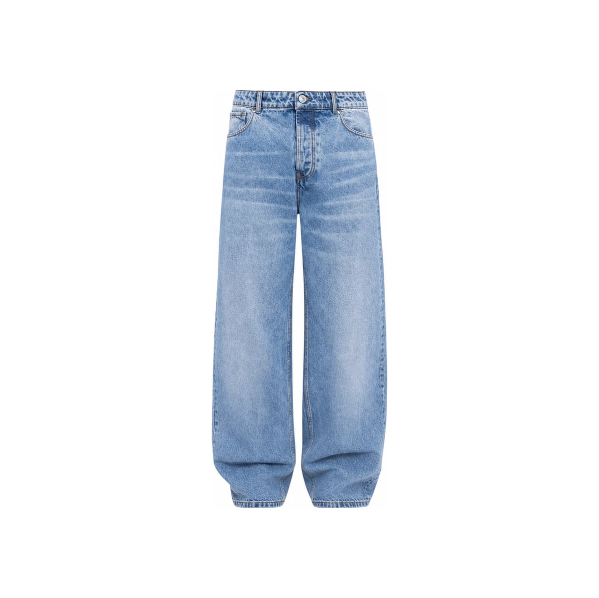 AMI Large Fit Jeans Denim Pants Navy