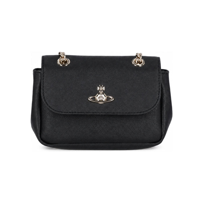 Vivienne Westwood Saffiano Small Pearl Chain Crossbody Bag 5C01000BW S0021 N402