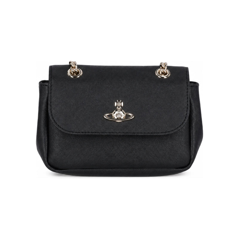 Vivienne Westwood Saffiano Small Pearl Chain Crossbody Bag 5C01000BW S0021 N402