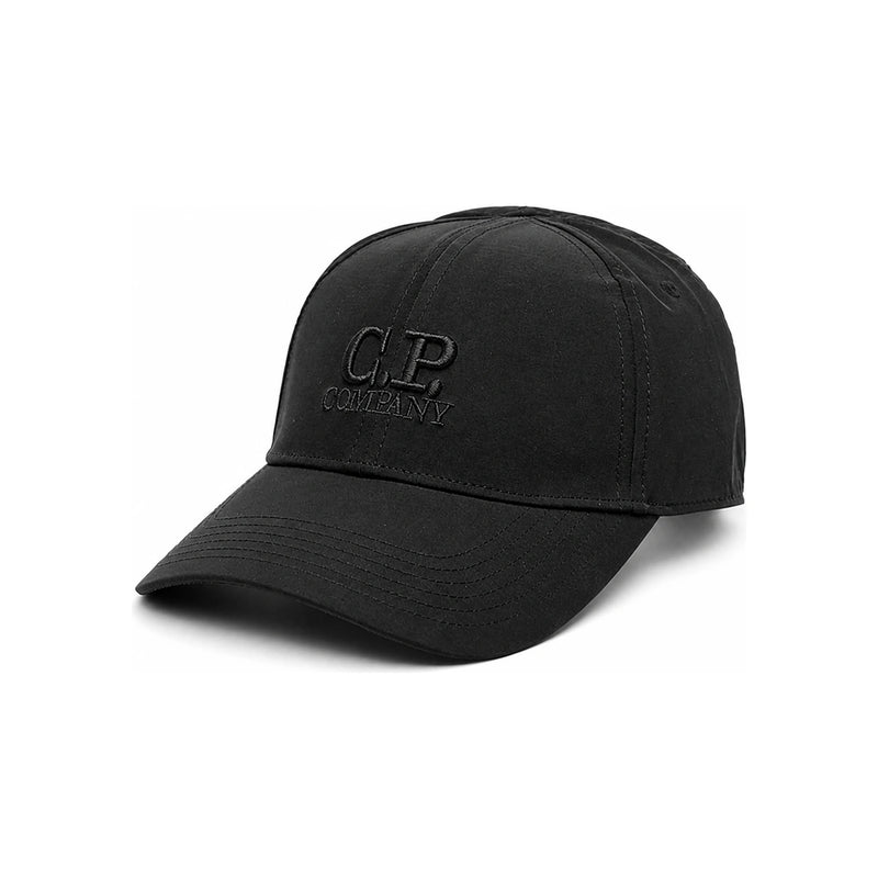 CP Company Black Logo Embroidered Baseball Cap