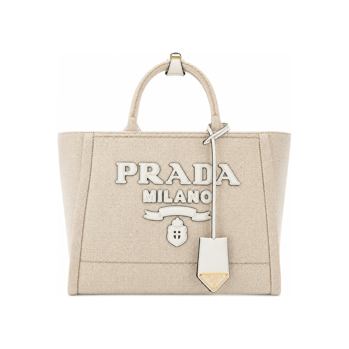 PRADA Black Leather Structured Tote Bag