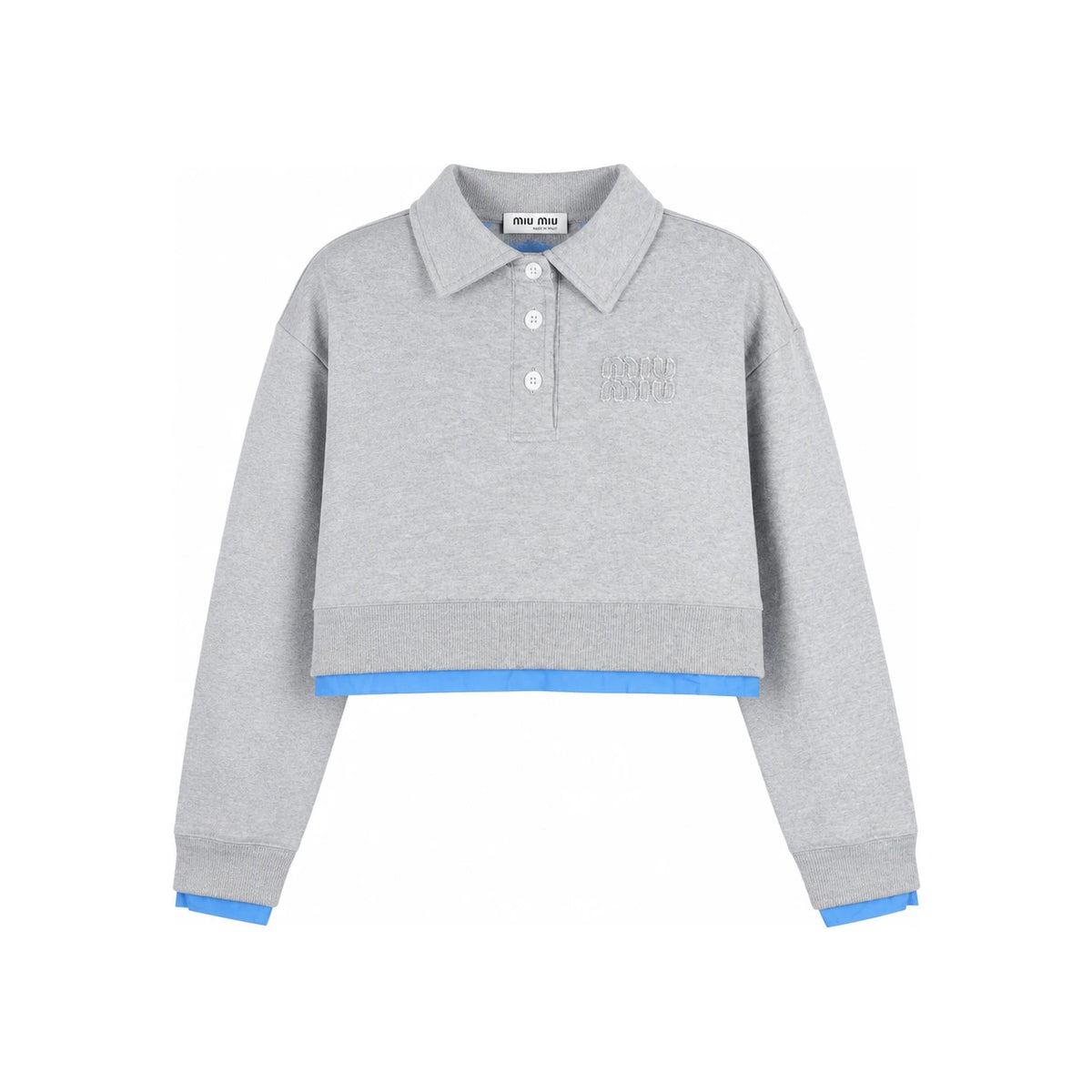 Miu Miu Logo Patch Layered Polo T-Shirt MJL057 15WI F0031